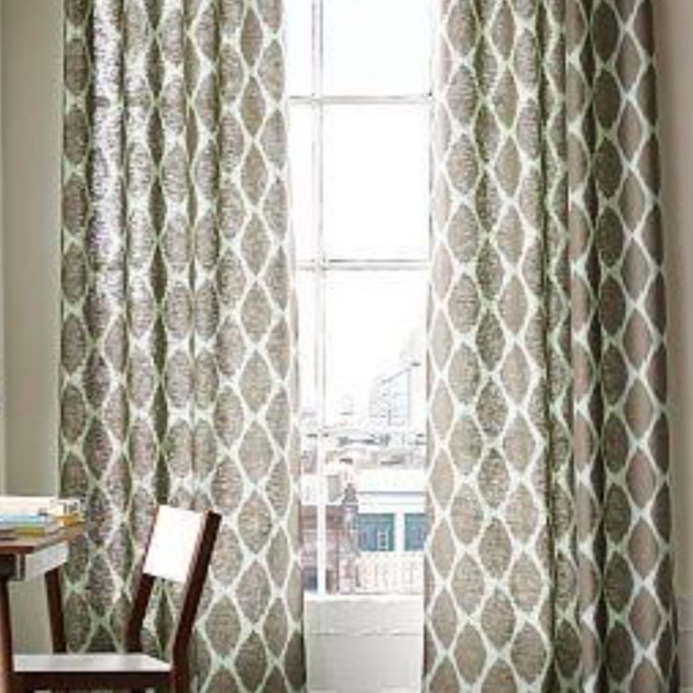 West Elm Ikat Ogee Single Curtain Panel